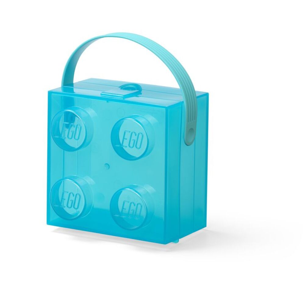LEGO Storage Case: Translucent Light Blue with Handle COLLECTIBLES
